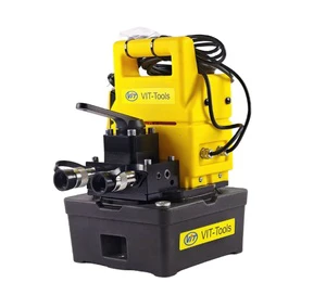 PUJ1400E 700 Bar Double Acting Economy Electric Hydraulic Pump with 4-Way Manual Valve,Equal to ENERPAC