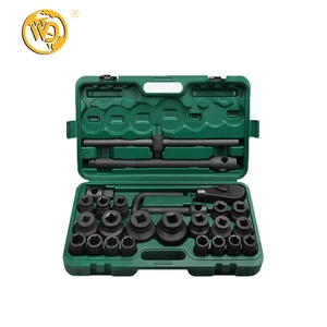 3/4'' Drive 26pcs Car Metric Tool Set OEM ODM Hand Repairing Auto Mechanic Heavy Duty Deep Impact Socket Set Tool Kit Box