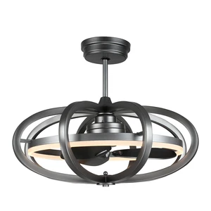 Modern Design MengBo Remote Control Ceiling Fan with LED Light Iron Base 110-240V Warm White Hot Selling Product Switch Control
