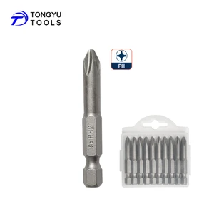 10Pcs PH2 Impact Screwdriver Bits Set Hex Shank 50mm Magnetic S2 Steel Driver Bit Set for Impact Driver & Drill