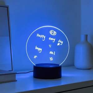 Mini LED Erasable Night Light with Creative Luminous White Base New Product Souvenir Gift Set Battery Powered Middle Sizes Lamp