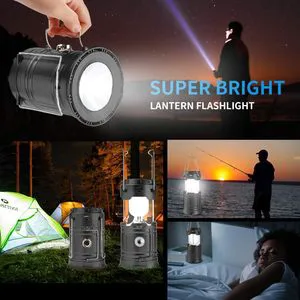 LED Camping Lantern Flashlight Collapsible & Portable 1 Pack for Camping Hiking Night Fishing Emergency Storm & Hurricanes Use
