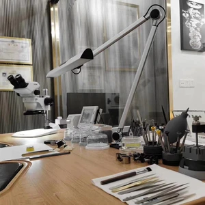 UYLED A509 LED Reading Desk Lamp Full Spectrum Touch Control Swing Arm Dimming Repair Working Light Table Lamps Reading Rooms