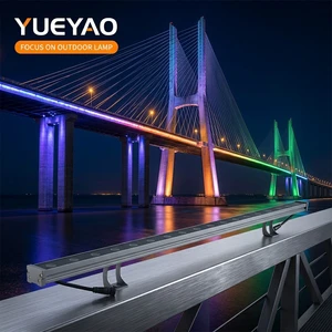 IP66 Waterproof RGBW LED Wall Washer Light 18W 24W 36W DMX512 Modular Facade Architectural Light for Building Bridge