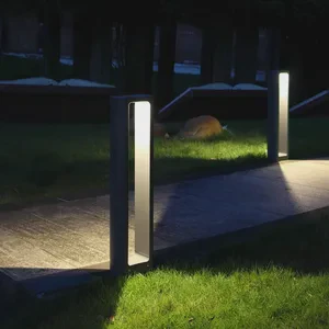 Simple Outdoor LED Column Lamp for Garden or Villa Courtyard Landscape Waterproof Door Shape Aluminum Body AC Power Supply