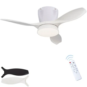 Modern Remote Control ABS Ceiling Fan Light with LED 3-Speed High Wind for Bedroom Living Room & Restaurant