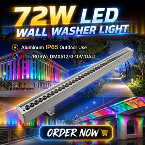 Hot Selling IP65 Outdoor RGB DMX Linear Led Wall Washer Lights 36*3W for Hotel/Bridge/Car Wash Shop Use