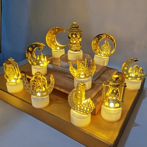 LED Electronic Candle Light Magic Lamp Oil Lamp Small Tea Light Night Light Desktop Atmosphere Light Ornament Iron Art Light