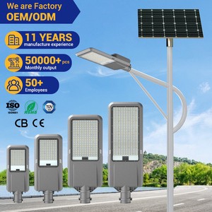 Main Road Engineering High Lumen Ip65 Streetlight Aluminum 100w 200w 300w 400W 500W Split Outdoor Led Solar Street Light