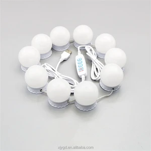 New LED Makeup Mirror Light Bulbs USB 5V Vanity Mirror Lights Bathroom Dressing Table Lighting Dimmable LED Wall Lamp