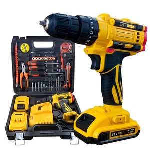 Stock Cordless Impact Drill Set 12-24V Brushed Motor Industrial Grade Variable Speed Mini Drill OEM Tool Li-ion Battery Repair