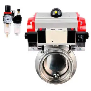 DNOVA Butterfly Valve Stainless Steel AISI 304 Threaded Pneumatic WBV3131S-2W-T-H 11