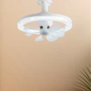 85-265V Modern E27 Base Small Led Ceiling Fan Light with Remote Control for Home Bedroom
