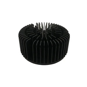 Custom Black Anodized Aluminum LED Heat Sink CNC Machined Pin Fin Heat Sink Composite Cold Forged Heat Sink for Fans and Cooling