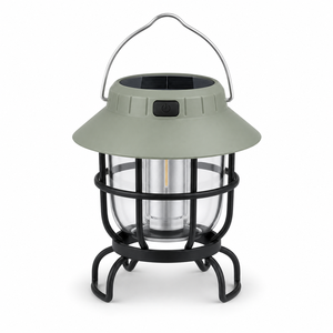 L-905 Solar LED Camping Lantern Rechargeable Type-C Outdoor Hanging Waterproof Portable Garden Tent Light with Handle
