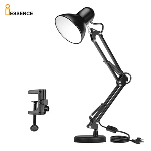 Traditional Clamp Clip Incandescent E27 Bulb Metal Work Reading Lamp Classic Metal Frame Study Led Table Desk Lamp
