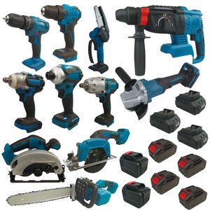 Power Tools Kits Rechargeable Lithium Brushless Electric Angle Grinder Cordless Wrench Toolbox Combination Tool Set