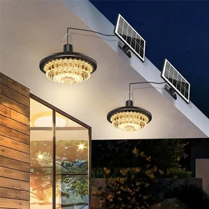 Solar LED Pendant Light IP65 Waterproof Motion Sensor Rechargeable Indoor/Outdoor Garden Ceiling Lamp Cold/Neutral/Warm White