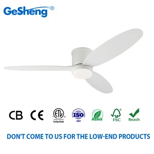 Modern White Color Fan Wholesale Vintage Flush Mount Install Low Power Ceiling Decorative Lighting Indoor ABS Ceiling Fan