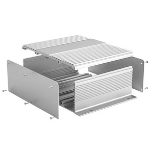 Custom Extruded Aluminum Heat Sink Housing CNC Machined PCB Electronic Project Box Enclosure Bending Welding Aluminum Heat Sink