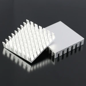 28x28x6mm Aluminum Heat Sink High Thermal Conductivity Adhesive CPU IC Chip MOS Memory Electronic Components Cooling Radiator