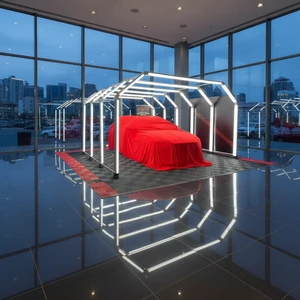 Wide Beam Angle Automotive Tunnel LED Light for Car Showroom & Detailing Studio