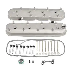 For GM LS Natural Cast Aluminum Tall Valve Covers W/ Coil Mounts for All LS Engines Using LS1 LS2 LS3 LS6 and LS7 5.3 6.0