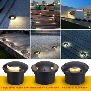 In-ground Embedded Waterproof IP65 LED Road Spotlights Outdoor Square Ground Lights 12V/24V/220V 2700K Soft Warm White