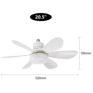 Ceiling Fan with Remote Control Brightness Home Bedroom Small Fan Light