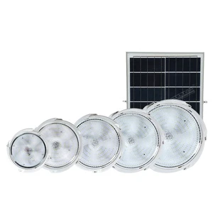 Modern Home Indoor Waterproof Outdoor IP65 ABS 30W-150W Round LED Solar Ceiling Light with Auto/Remote Control 3-Year Warranty