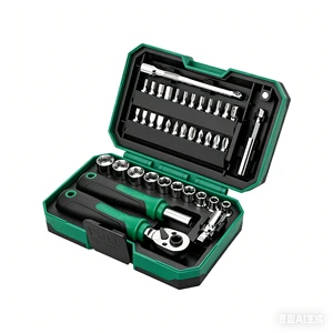 Industrial Grade 40-Piece Screwdriver Set 304 Stainless Steel Bits-Precise Combination Ratchet Tool Box Set for DIY Automotive