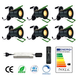 The Veranda Terrace Roofs Carport with 5m Cable Mini Spotlight 6pcs and Remote Control IP65 Level Downlight for Outdoor