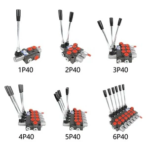 Joystick Hydraulic Multi-way Directional Control Valve 40L/min P40 P80 P120 1 2 3 4 5 6 7 Spools Levers Hydraulic Control Valve