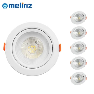 MELINZ Modern IP44 6000K Indoor Round Square Adjustable Rotation Embedded Down Light 3W 5W 7W 9W 12W LED Spotlight