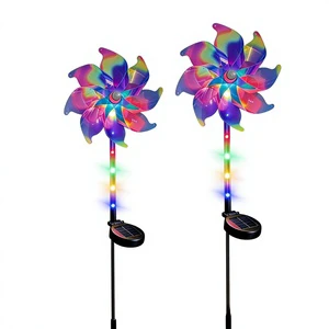 New LED Solar Windmill Light Model 55 Garden Stake Light Waterproof Outdoor Lawn Courtyard Park Christmas Decoration Light