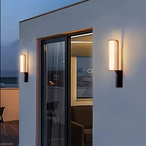 Simple Decorative Outdoor Wall Lamp For Villa Garden Waterproof LED Light PC Body For Courtyard Exterior Door Side Wall Decor