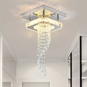 Modern 110V LED IP33 Ceiling Lamp Cross-Border Crystal Living Room Bedroom Corridor Aisle Foyer Entrance Balcony Manufacturer