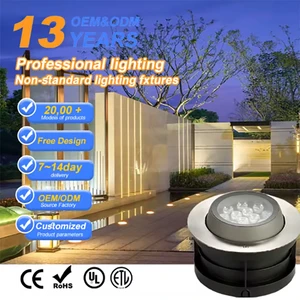 24W IP65 Waterproof Outdoor Inground LED Buried Lamp with Customized High Stiffness Rotatable Light for Park Use