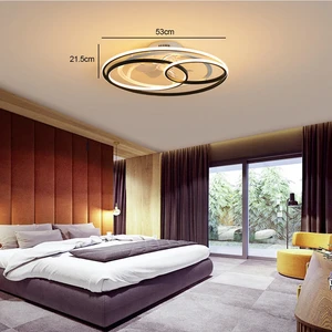 Modern Hanging Pendant Light Contemporary Acrylic Black Decorative LED Dimmable Ceiling Fan with Light Aluminum Base