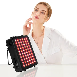 Shanglaite 90w Red Light Therapy Infrared Panel Light 60PCS Dual Chips LEDs Pain Relief Face Desktop Device US Plug