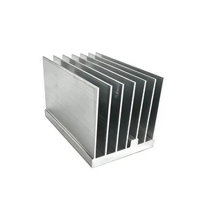 Integrated Bracket Flat Fin Aluminum Extrusion Heat Sink CNC Processed Aluminum Radiator For Welding Machine Power Source