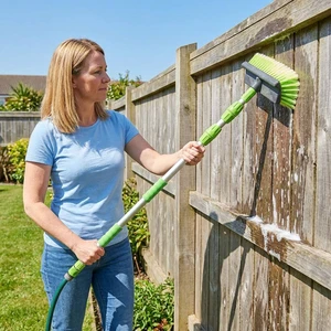 Detailing Telescopic Aluminum Pole Car Cleaning Brush Water Fed Soft Bristle Outdoor Multi-Surface Pool Solar Floor Set