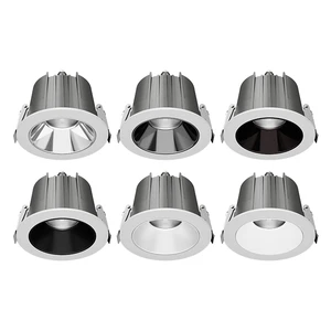 Factory Wholesale AC110V AC220V Recessed Commercial Lighting Downlight Waterproof IP65 Aluminum Ceiling Down Light for Home