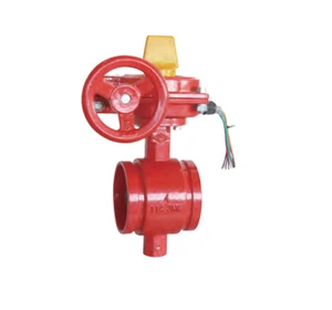 Fire Fighting Grooved End Butterfly Valve with Tamper Switch