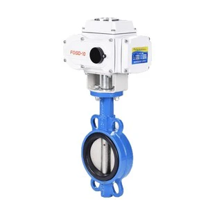FLD971X-16 Wafer Type Butterfly Valve Soft Seal Check Valve Cast Iron Non-Eccentric Corrosion-Resistant Electric Actuated