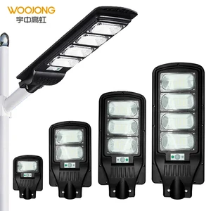 WOOJONG High-Lumen IP65 Solar LED Street Light with Sensor Energy Saving Solution for Highways and Solar Pole Light