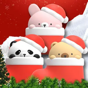 Cute Small Christmas Decoration Home Room Decoration Lamp Touch Sensor Kawaii Animal Night Light for Decor