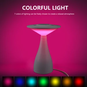 RGB Ambient Light with Touch Control for Bedroom Color Changing Table Lamp in Solar or DC Rechargeable