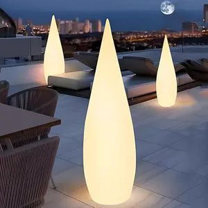 Solar Outdoor IP65 LED Floor Lamp Luminous Water Drop Shaped For Hotels Restaurants Weddings-for Christmas Halloween Decorations