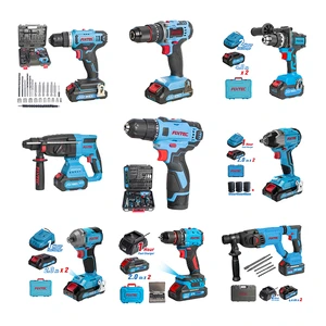 FIXTEC 3.6V 12V 16V 18V 20V Cordless Drill Machine Set Professional Electric Power Tools Combo Kit